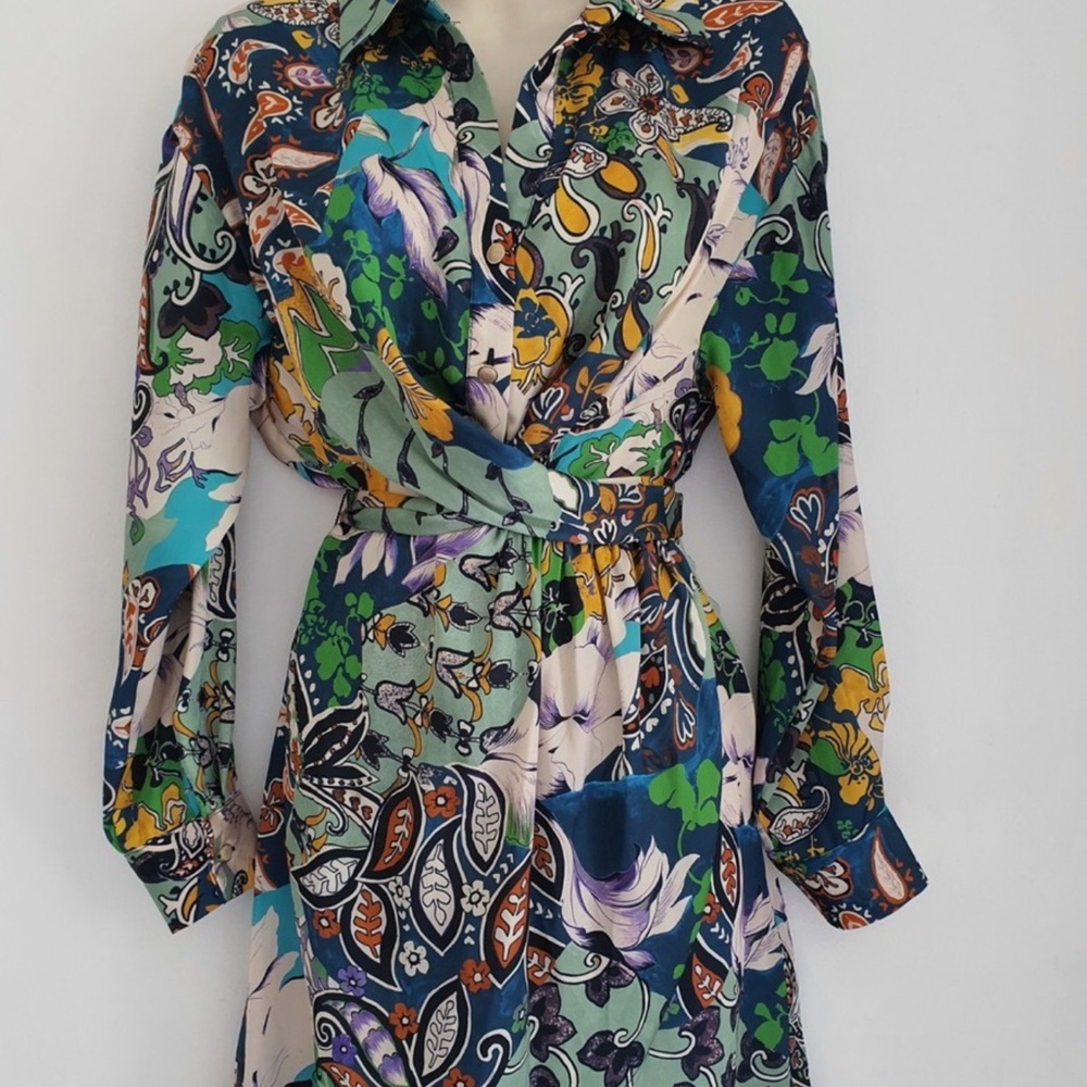 Printed Zara wrap dress